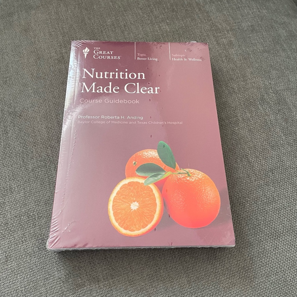 Great Courses Nutrition Made Clear‎ Prof Anding DVD + Guidebook New SEALED